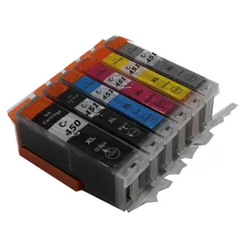 6 цвята PGI450 LI 451 BK C M Y GY съвместим мастило касета За canon PIXMA MG6340 MG7140 IP8740 принтер пълен мастило