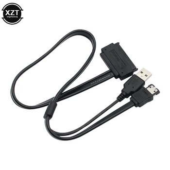 Твърд Диск SATA 22 Контакт за Трансфер на Данни ESATA USB Кабел за Захранването Адаптер 12 Юли Високо Качество Гореща Разпродажба