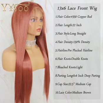 YYsoo Дълга Копринена Директни #350 Color13x6 Futura Синтетични Перуки на Дантели С Детски коса, за Жени, Японски Огнеупорни Перука на Косата 1