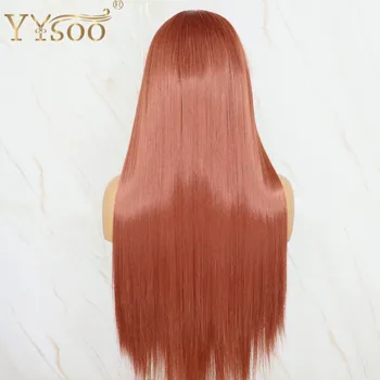 YYsoo Дълга Копринена Директни #350 Color13x6 Futura Синтетични Перуки на Дантели С Детски коса, за Жени, Японски Огнеупорни Перука на Косата 5