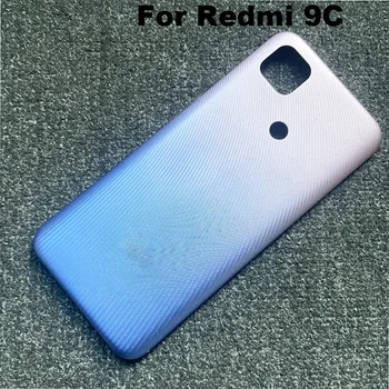 За Xiaomi Redmi 9C Задния Капак на Отделението за батерията Стъкло Корпус от Задната Врата Калъф Панел С Обектива на Камерата Нов M2006C3MG M2006C3MT 3