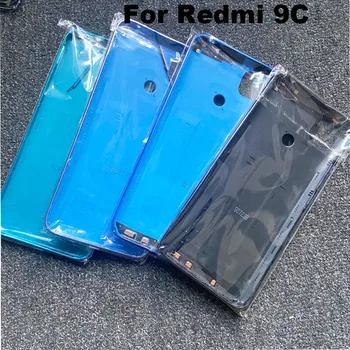 За Xiaomi Redmi 9C Задния Капак на Отделението за батерията Стъкло Корпус от Задната Врата Калъф Панел С Обектива на Камерата Нов M2006C3MG M2006C3MT 5