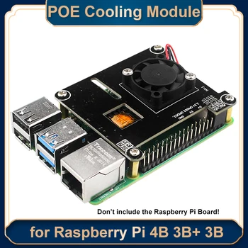 Raspberry Pi 4 Power Over Ethernet-POE Шапка с Охлаждащ Вентилатор Модул на Вентилатора DC 5 2.4 A Такса за Разширяване на Raspberry Pi 4B 3Б + 3Б