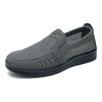 Класически мъжки ежедневни обувки; сезон пролет-лято; дишащи обувки от окото на материала; лоферы на равна подметка без шнур; - големи размери от 48; обувки за шофиране; черни мокасини
