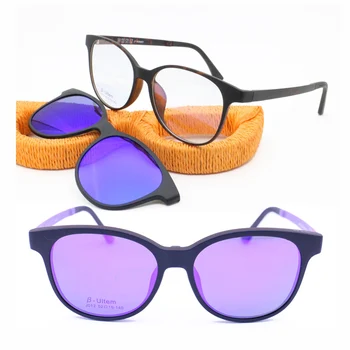 Олекотена Оптични Рамки за Очила ULTEM Walkers Shape с Магнитен Клип на Сменяеми Поляризирани Лещи на Слънчеви Очила за Дами 012 0