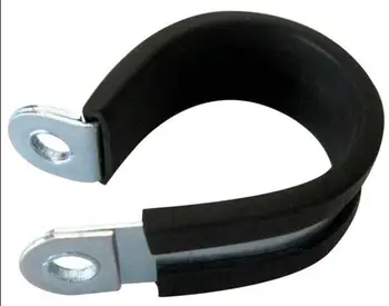 2 елемента 55/60/65 мм Поцинкована лента скоба и скоба за окачване гумена лента R фиксиран автомобилен кабел клип 0
