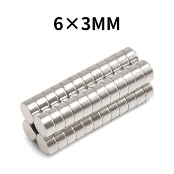 50ШТ силни магнитни кръпка 6 * 3 мм high-performance здрав през цялата iron абсорбиращ камък 6x3 мм малък магнит 0