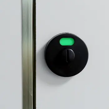 Баня Обществена Тоалетна Найлон Пластмасова Дръжка Разделяне Черен Led Заключване Автоматично Заключване На Вратите 2
