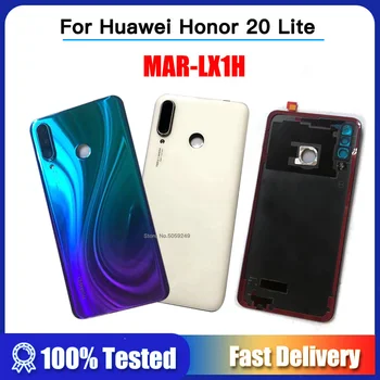 Капак Панел на Задната Врата За Huawei Honor 20 Lite MAR-LX1H Задния Капак на Отделението за батерията Корпус на Корпуса на Вратата + Обектив + Лепило