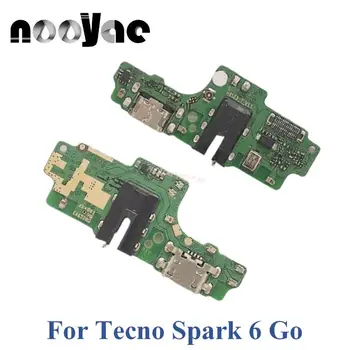 Най-подходящ за Tecno Spark 6 go USB Докинг станция Порт за Зареждане на Щепсела на Зарядното Устройство аудио жак За слушалки, Микрофон Гъвкав Кабел Такса