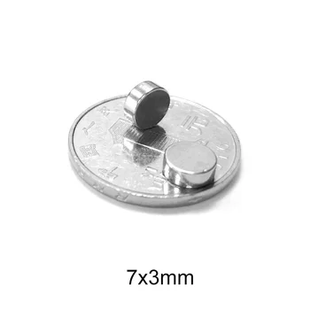 20 ~ 500 бр 7 * 3 мм Неодимовый магнитен диск 7x3 мм N35 Неодимовый диаметър 7x3 Малки Магнити За Бродерия 7 mm x 3 mm силен магнит Постоянен Магнит