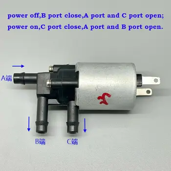 KSW3WB-12A на 2-а позиция 3-Ходова мини-Електромагнитен клапан DC12V Клапан за регулиране на дебита на въздух и вода 0