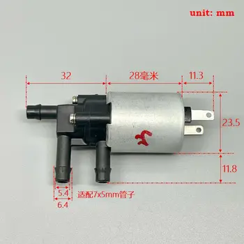 KSW3WB-12A на 2-а позиция 3-Ходова мини-Електромагнитен клапан DC12V Клапан за регулиране на дебита на въздух и вода 2