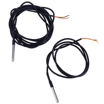 DS18B20 Пратката от неръждаема стомана 1 метър/3 фута водоустойчив кабел 18b20 датчик за температура, датчик за температура 2