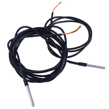 DS18B20 Пратката от неръждаема стомана 1 метър/3 фута водоустойчив кабел 18b20 датчик за температура, датчик за температура 4