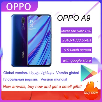 Нов смартфон OPPO A9/F11 4G LTE Android 8,1 MT6771V Восьмиядерный 6,53 инча 128 Г Мобилен телефон с пръстов отпечатък отзад 16 Mp 3D Корпус 4020 ма