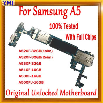 Версия ЕС за Samsung Galaxy A5 A520F A530F A510F A500FU дънна Платка 100% Оригинален отключена с пълна микросхемой логическа заплата