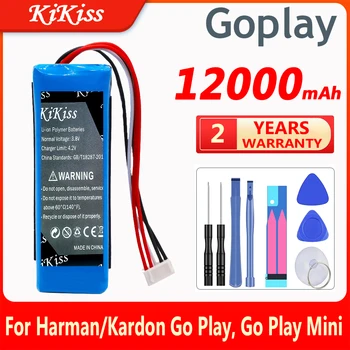 KiKiss 12000 mah батерия за Преносим Harman/Kardon Go Play, Кухненски батерии Go Play + безплатни инструменти