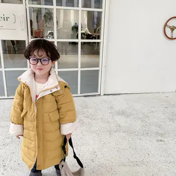 Детски дрехи 2019 г., зимни нова корейска версия на детски панталони, Топло ветрозащитная naka яке, палто