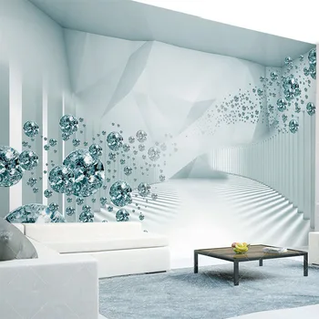 Потребителски 3D Стенни Тапети Абстрактно Пространство Diamond Изкуство Стенен Плакат За Хола Спалня на Фона на Домашен интериор 3D Стенни Живопис