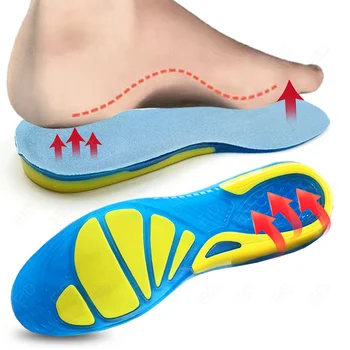 EiD Силиконови Спортни Стелки, Ортопедична Поддържаща Поставяне на Дамски Мъжки Обувки Стъпалата на Краката Ортопедична Възглавница за Ходене, Джогинг, Пешеходен Туризъм 1