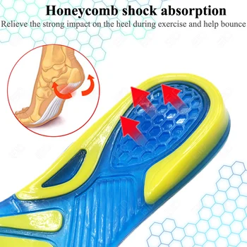 EiD Силиконови Спортни Стелки, Ортопедична Поддържаща Поставяне на Дамски Мъжки Обувки Стъпалата на Краката Ортопедична Възглавница за Ходене, Джогинг, Пешеходен Туризъм 4