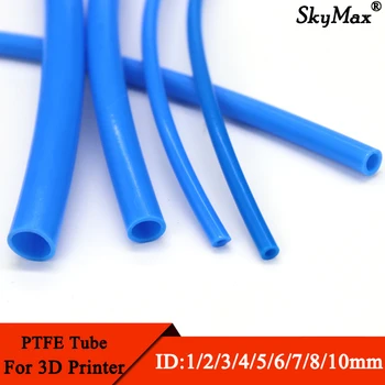 Тръба PTFE 1M за принтер 3D споделя документ за самоличност тръби 1 2 2.5 3 4 5 6 7 8 10 мм F46 Изолиран Маркуч Твърда Тръба 600V