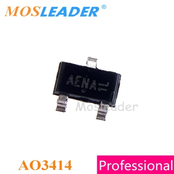 Mosleader AO3414 SOT23 3000 бр 20 3A N-канален Произведено в Китай с Високо качество, като оригинала