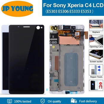 Оригинален дисплей За SONY Xperia C4 LCD дисплей E5303 със сензорен екран Дигитайзер, Подмяна на Двоен E5353 E5333 за SONY LCD C4