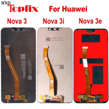 За Huawei Nova 3 LCD сензорен дисплей PAR LX1 LX9 За Nova 3i LCD дисплей ИН LX2 L21 За Nova 3д ANE LX3 L23 Подмяна на екрана 0