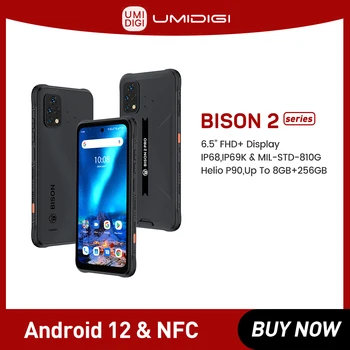 UMIDIGI BISON 2 Android 12 Издръжлив Смартфон Cellular Хелио P90 Вградена Памет 128 GB Мобилен Телефон 48 Mp Тройната Помещение 6150 ма