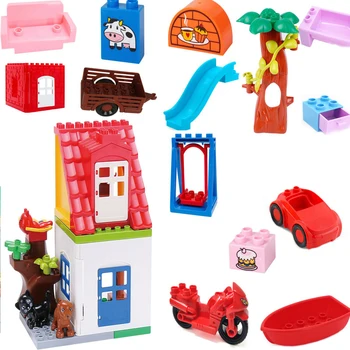 Направи си САМ Втория Етаж на Къща, Мебели комбинираната Строителни Блокове Забавни Детски Играчки Детски Подробности за Детски играчки, Подаръци