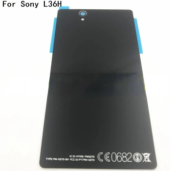 1 бр./лот За Sony Xperia Z L36H L36 C6603 C6602 Калъф Стъкло Батерия Корпус на Кутията L36I Подмяна на Задния Капак на Седалките