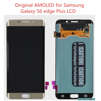 Оригинален AMOLED На Samsung Galaxy S6 Edge Plus LCD Дисплей G928 G928F със Сензорен екран В Събирането Със Следи от Изгаряне