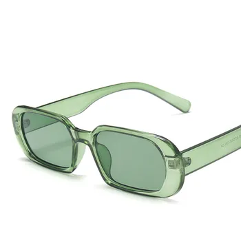 ZXWLYXGX Маркови Малки Слънчеви Очила Дамски Модни Овални Слънчеви Очила Мъжки Реколта Зелени Очила Дамски Очила За Пътуване UV400 0