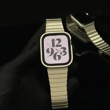 Луксозна гривна-звено За Apple Watch Ultra 49 мм серия 8 7 41 45 мм и Каишка от неръждаема стомана За iWatch 6 5 4 SE 3 2 42 44 мм 40 38 мм 1