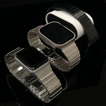 Луксозна гривна-звено За Apple Watch Ultra 49 мм серия 8 7 41 45 мм и Каишка от неръждаема стомана За iWatch 6 5 4 SE 3 2 42 44 мм 40 38 мм 2