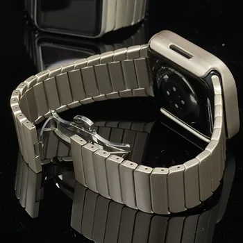 Луксозна гривна-звено За Apple Watch Ultra 49 мм серия 8 7 41 45 мм и Каишка от неръждаема стомана За iWatch 6 5 4 SE 3 2 42 44 мм 40 38 мм 3