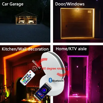 12 W Led стенни лампи RGB Bluetooth Дистанционно Управление первази Лампи Домашна рамка, която рамка, Коридор, Балкон Гараж Хотелско Осветление 110 В На 220 В