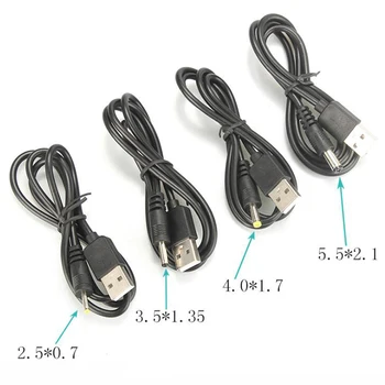 Зарядно устройство 5 vdc захранващ Кабел Кабел USB A Мъжки към 2.1/2.5*0.7/4.0*1.7/3.5*1.35 5.5 мм Бочкообразный конектор за захранващия Кабел Конектор USB Кабел за постоянен работен ток 1