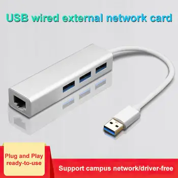 2022 Нов C USB Ethernet USB 3,0 2,0 ДО RJ-45 Hub 10/100/1000 Mbps Ethernet Адаптер Мрежова Карта USB Lan За Macbook Windows