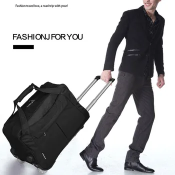 Количка за Преносим пътнически багаж за мъже пътен тяговый прът модни дамски чанти за багаж, пътни чанти с колела нощни дамски чанти batoh
