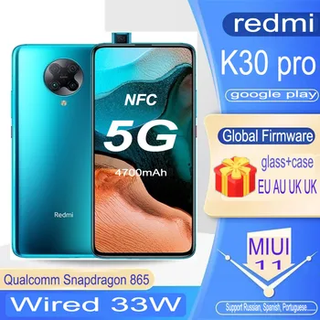 Redmi K30 Pro 5G celular Смартфон Xiaomi с пълна извит екран, Snapdragon 865 Восьмиядерный 6,67 глобалната версия на full netcom android 0