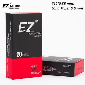 Касети с мастило за татуировки EZ Revolution Извити Игли Magnum (RM) # 12 (0,35 мм) за Ротационни машини и грайфери 20 бр/кор.