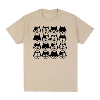 felix the cat Реколта тениска Класическа Добре Направена Памучен Мъжки t-shirt Нова Тениска Дамски Блузи