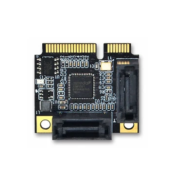 Допълнителни карти Mini PCI-E PCI Express 2 порта SATA 3,0 Адаптер Конвертор SSD HDD Контролер SATA3 разширяване Карта