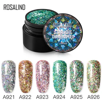 ROSALIND 5 МЛ Звездната Светлина Diamond Гел-Лак За Нокти Дизайн Нокти За Маникюр Цвят Грунд Основен Набор Гел Полупостоянный Хибриден Лак 0