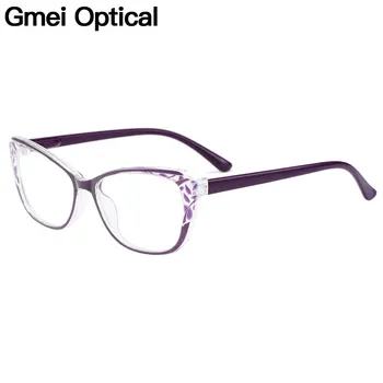 Gmei Оптични Стилни, ултра-леки TR90 Овални Женски Оптични Очила В Рамки очила За Късогледство, Очила По Рецепта, Дамски слънчеви Очила M1814