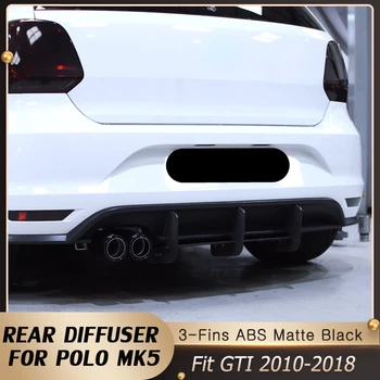 Авто Дифузер на Задната Броня Флаг Спойлер на Сплитер За Volkswagen VW Polo MK5 GTI Две Четырехдверные Аксесоари За Лифтинг на Лицето 2010-2018