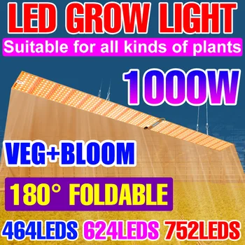1000 W Пълен Набор от LED Лампа За Отглеждане на Растения На Закрито Фитолампа Семена от Цветя Хидропоника Гроубокс Растения Светлина Led Панел Фито Лампа За Растеж